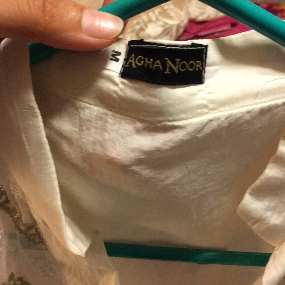 Agha noor shirt white